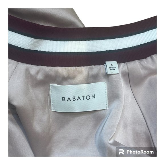 Aritiza Babaton baby pink satin Forbes bomber / baseball jacket - EUC Si… - Picture 2 of 8